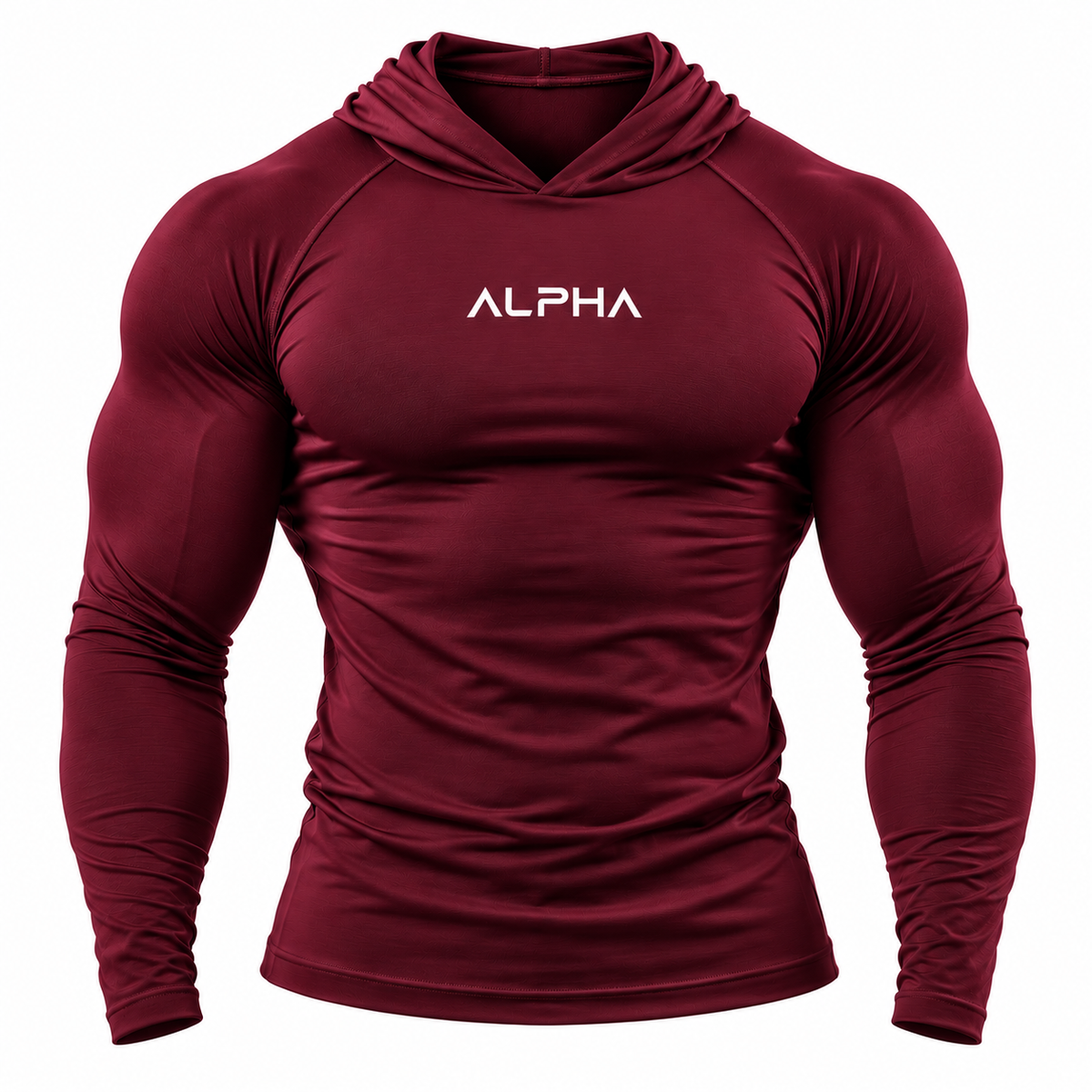 Burgundy Alpha Compression Hoodie