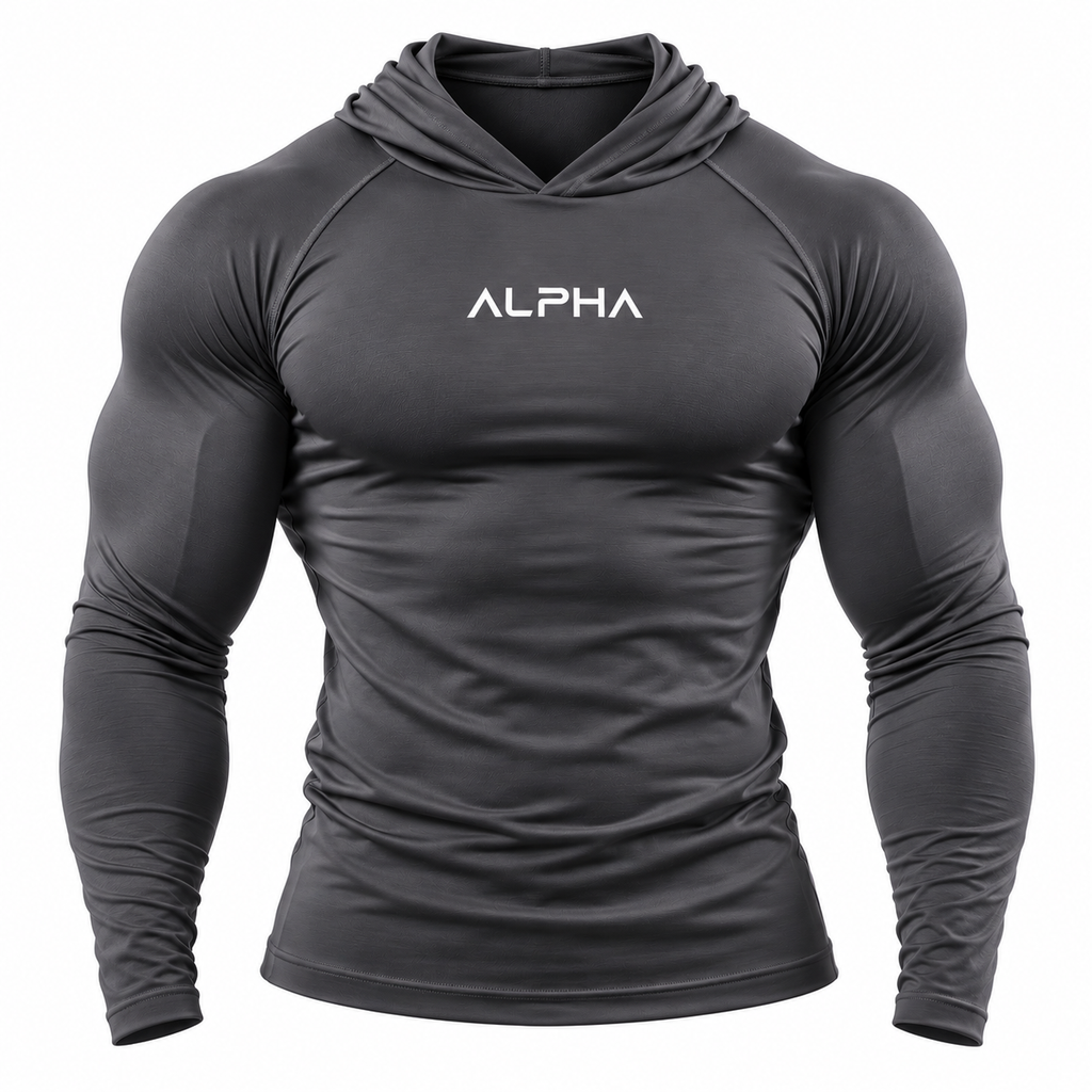 Grey Alpha Compression Hoodie